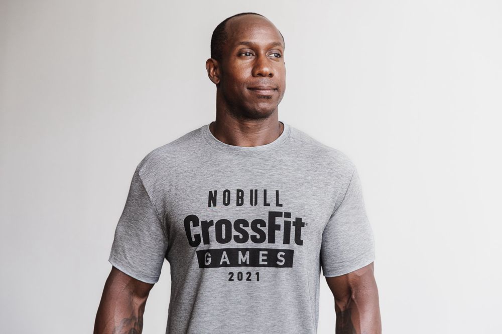 T-Shirts NOBULL Homme Grise - NOBULL Crossfit Games® 2021,France (0486-JKUHT)